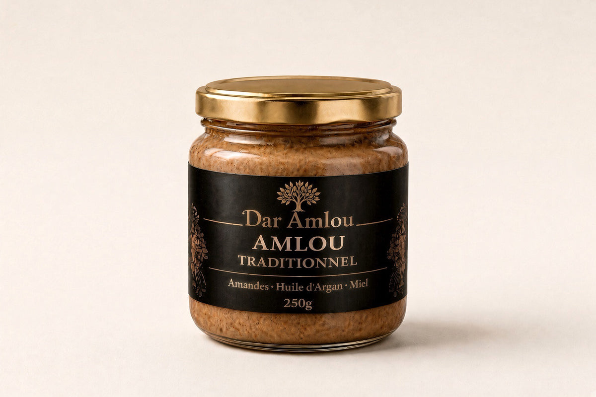 Amlou artisanal 290g – Pâte d’amandes, huile d’argan & miel